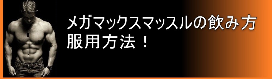 メガマックスマッスルの飲み方 服用方法